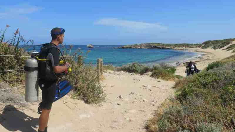 a man standing on a beach