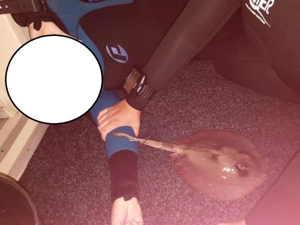 a person sitting on a table