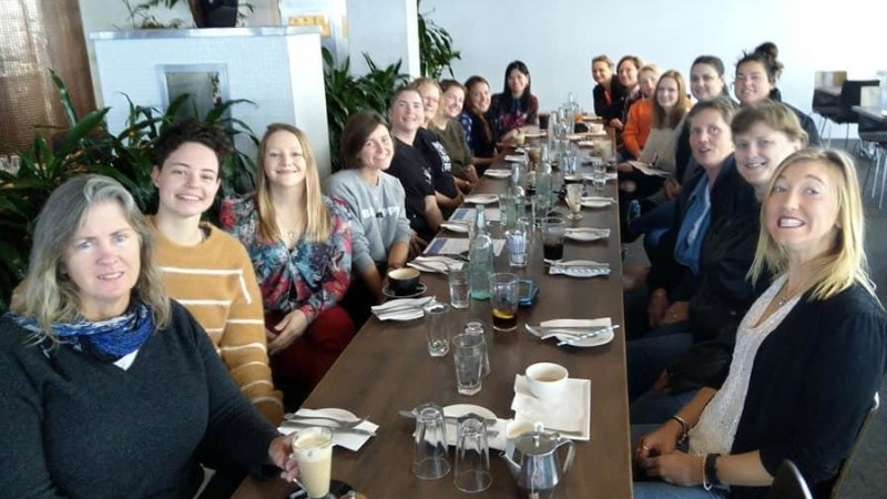 breakfast with the member of the women dive club