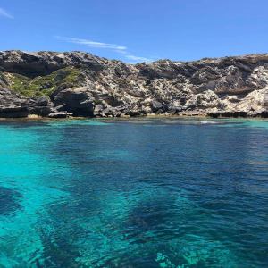 an island in the middle of a body of water
